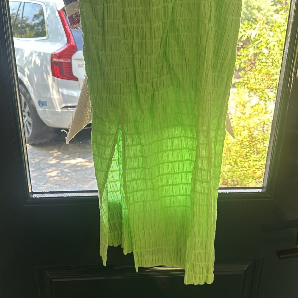 Solid Lora Mini Dress - Lime - Vix - image 2